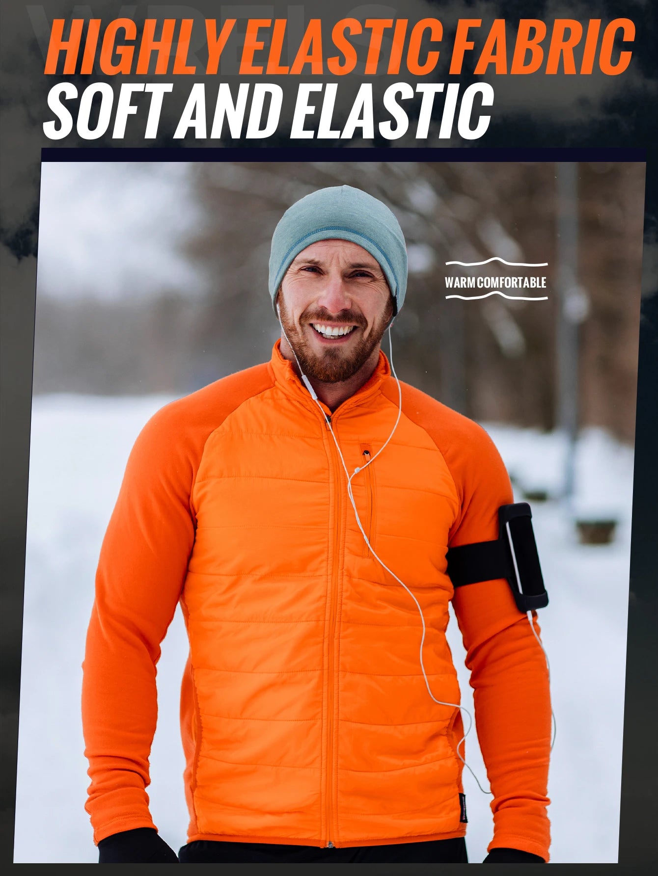 WRELS Skull Cap Fleece Beanie Winter Windproof Breathable Polar Beanie Cap Thick Unisex for Outdoor Exercising Cycling Cap