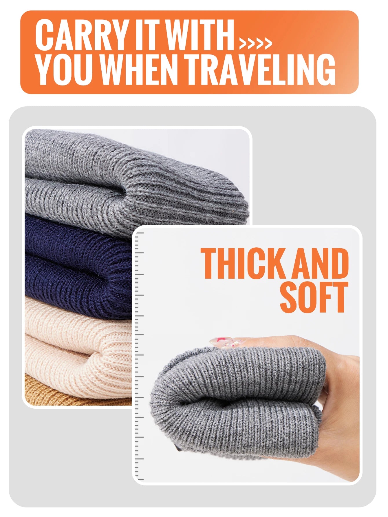 WRELS Warm Beanie Knit Hat Lightweight Fleece Lined Beanie Warm Winter Running Cap Knit Cuffed Cap Outdoor Beanie Cap Sports Hat