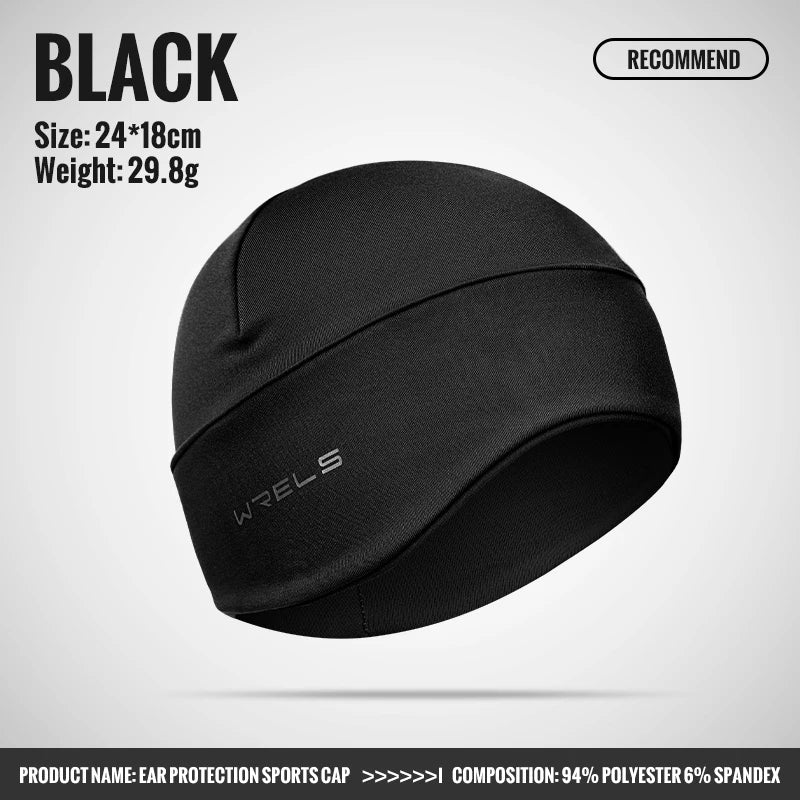 WRELS Winter Hats Windproof Sweat absorption Women Soft Warm Outdoor Cycling Hat Running Skiing Sports Beanie Autumn Winter Hat