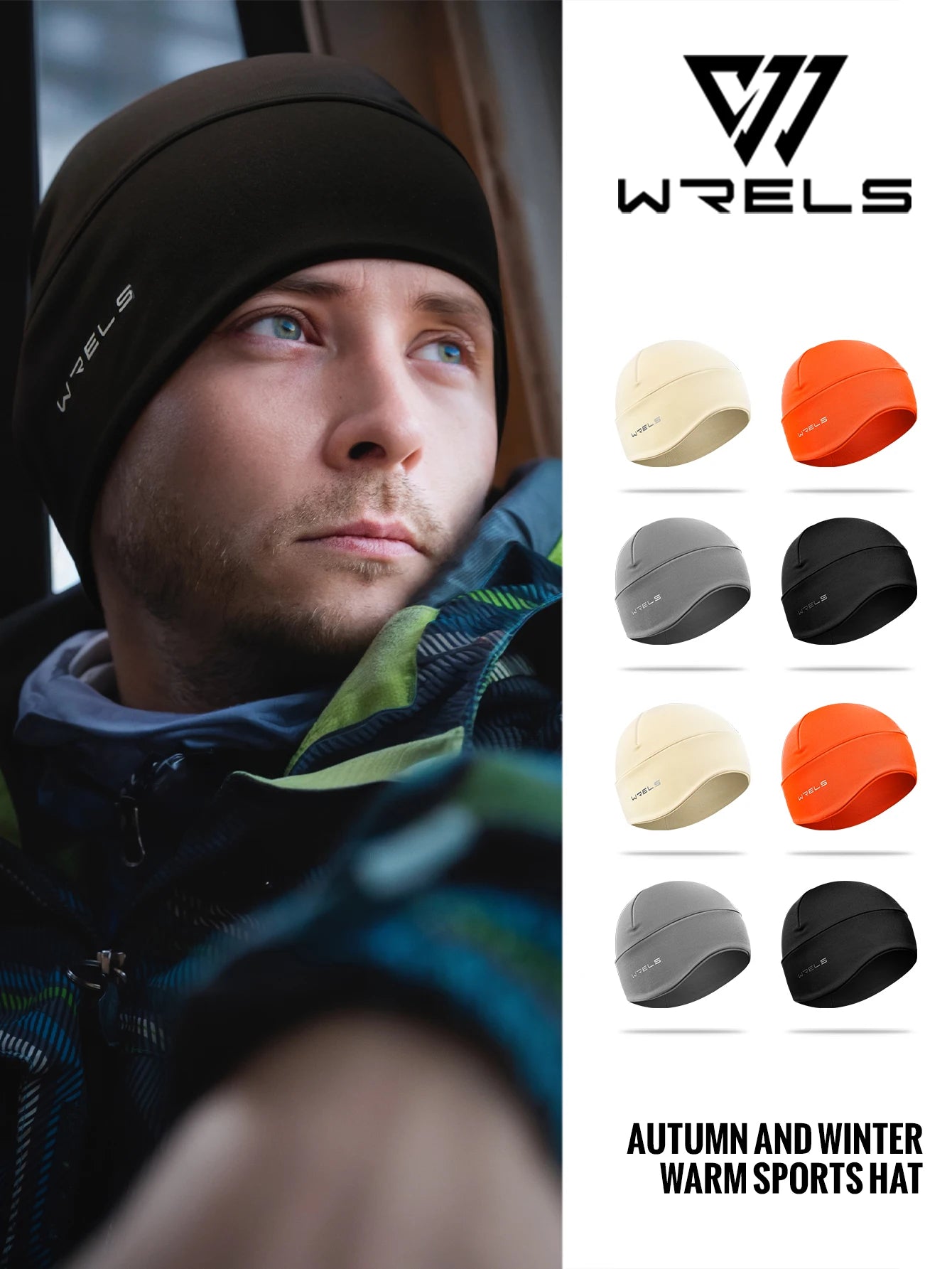WRELS Winter Hats Windproof Sweat absorption Women Soft Warm Outdoor Cycling Hat Running Skiing Sports Beanie Autumn Winter Hat