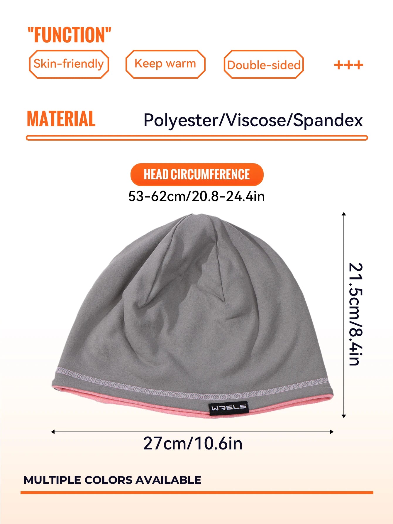 WRELS Skull Cap Fleece Beanie Winter Windproof Breathable Polar Beanie Cap Thick Unisex for Outdoor Exercising Cycling Cap