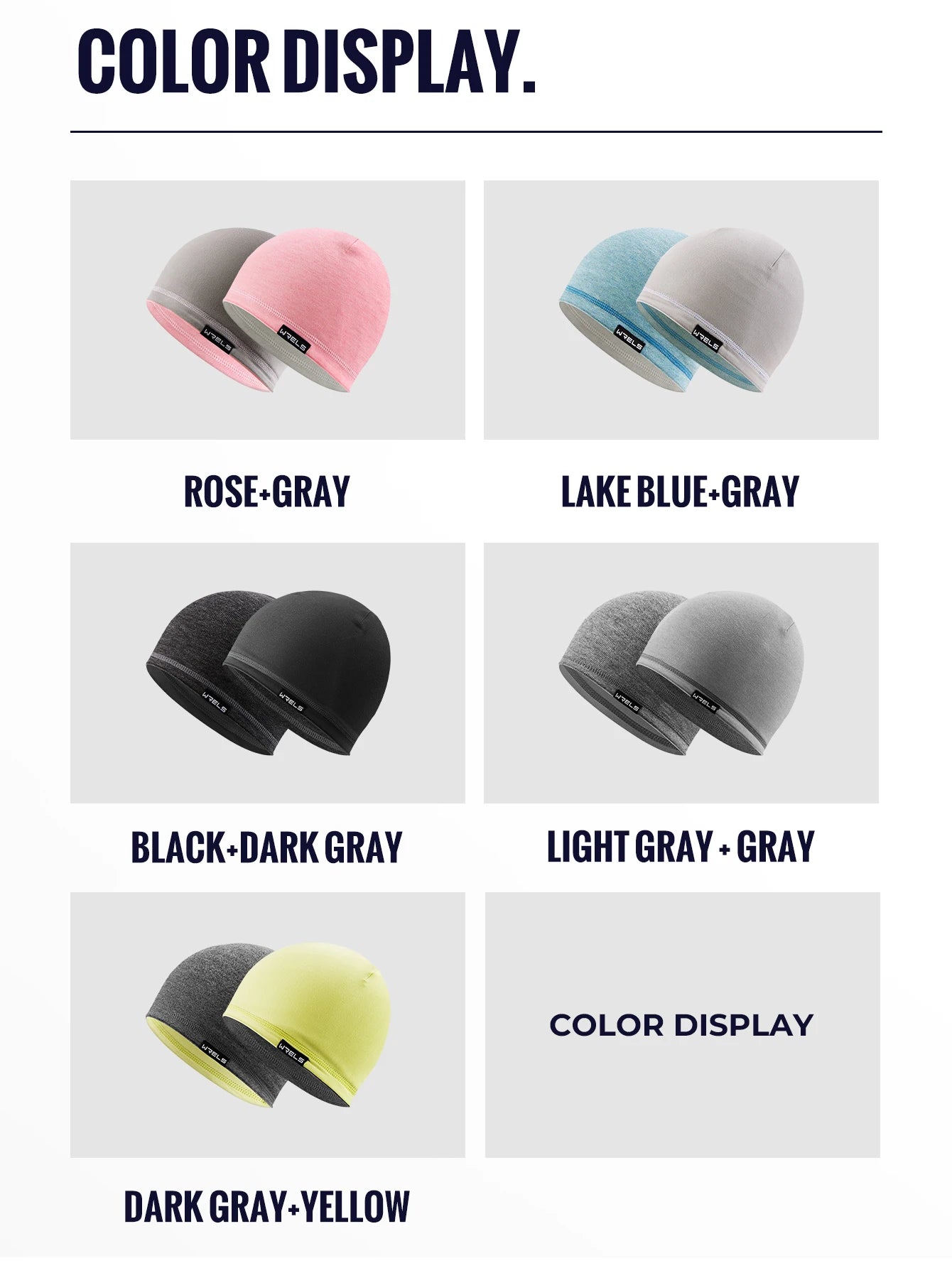 WRELS Skull Cap Fleece Beanie Winter Windproof Breathable Polar Beanie Cap Thick Unisex for Outdoor Exercising Cycling Cap